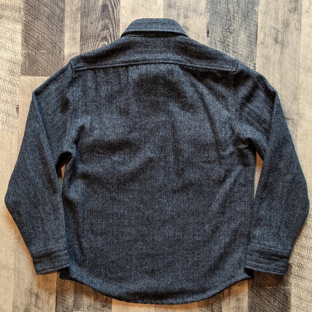 Taylor Stitch Explorer Shirt Coal Herringbone Grey Wool, 38 - Picture 4 of 8